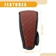 thumbnail image 5 of Unique Bargains 1 Pc Car Shift Knob Cover -  Automatic Car Knob Gear Sticky Protector Decorative - Faux Leather Wine Red, 5 of 7