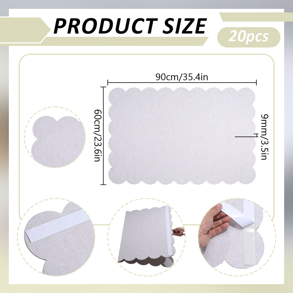 Rectangle Self-Adhesive Felt Bulletin Board Wall Stickers for Wall Home Decoration with Pushpin Wheat 600x900x9mm diy