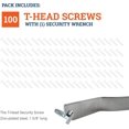 TScrew Security Hangers 100 Pack TScrews Picture Frame Locking