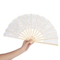 thumbnail image 6 of VIFERR Elegante Abanico Plegable de Mano de Encaje Hueco de Estilo Chino Vintage para Fiesta Nupcial decoración de Boda Prop(Blanco), 6 of 8