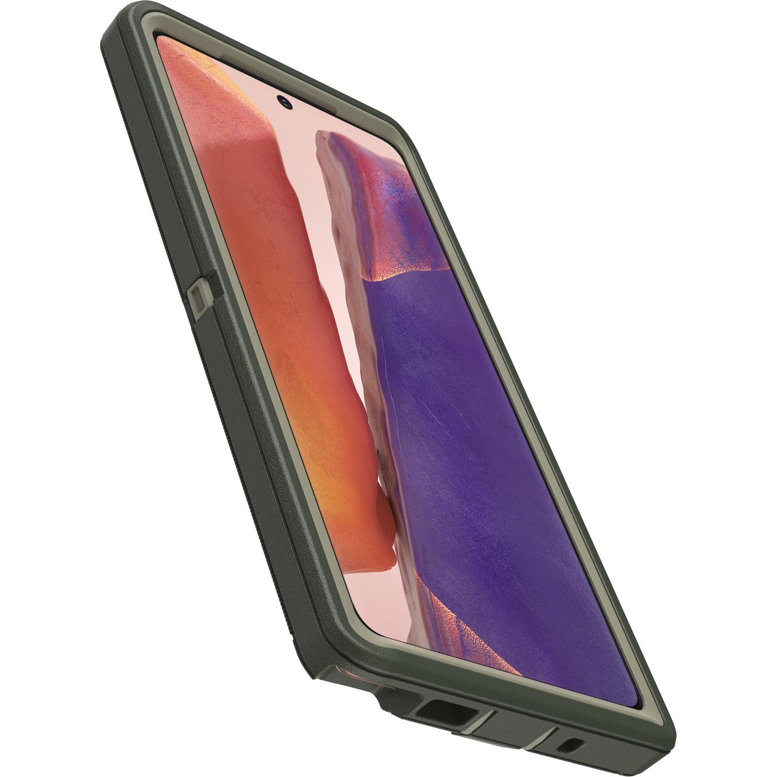 OtterBox Galaxy Note 20 5G Only - Defender Series Case - Lichen The Trek Green - Rugged & Durable - with Port Protection - Holster Clip Included - Non-Retail Packaging