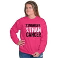 thumbnail image 5 of Stronger Than Breast Cancer Warrior Women Crewneck Sweatshirt Brisco Brands X, 5 of 6