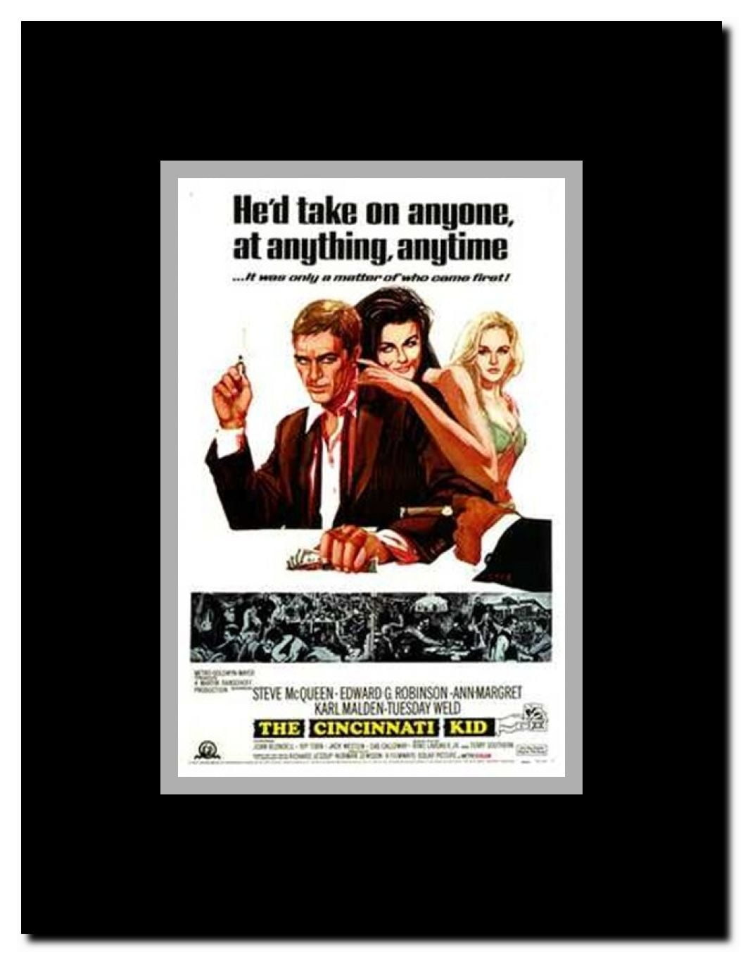 The Cincinnati Kid Framed Movie Poster Walmart Com Walmart Com