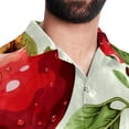 thumbnail image 5 of Fruit Men's Short Sleeve Shirts with Spread Collar Tops, Casual Printed Poplin Shirt, Button Down Short Summer Beach Shirts - Unisex, 5 of 6