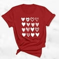 thumbnail image 2 of WREESH Women's Trendy Summer Tops Cute Letter Print Short Sleeve Round Neck T-Shirts Red, 2 of 5