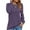 Purple, variant on UVN Pleated Womens Blouses Crewneck Long Sleeve Shirts Casual Dressy Tunic Tops
