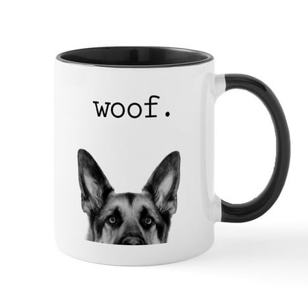 

CafePress - Woof Mug - 11 oz Ceramic Mug - Novelty Coffee Tea Cup