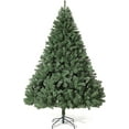 thumbnail image 2 of IDEALHOUSE 7.5FT Green Christmas Tree with Decorative Lights, Realistic Full Shape, 1450 Tips, Hinged Branches, Metal Stand, Foot Switch, Quick Assembly, Festive Display for Home or Business, 2 of 8