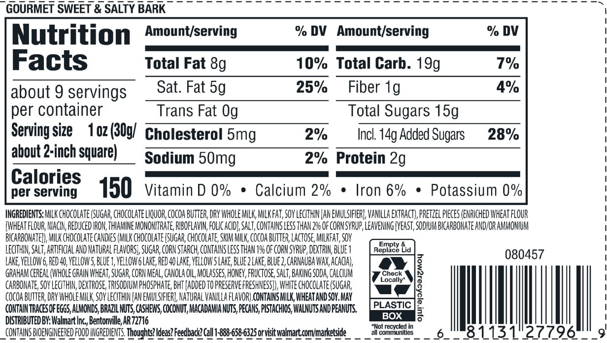 Marketside Gourmet Sweet & Salty Bark, 10 oz