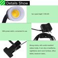 thumbnail image 3 of Advancent Lámpara de clip LED de 3W, luz de ajustable en ángulo con interruptor de encendido para dormitorio, oficina, mesita de noche, mesita de Iluminación y accesorios No.2 Advancent HA024424-02, 3 of 6