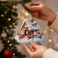 thumbnail image 5 of Acrylic Snow House Christmas Ornament, 3.94 Inch Lighted Hanging Decoration, Winter Cottage Pendant for Holiday Tree and Festive Gift Giving, 5 of 7