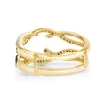thumbnail image 5 of Blue & White Cubic Zirconia Guard Wrap Ring In 14k Yellow Gold Over Sterling Silver, Ring Size-7, 5 of 8