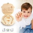 thumbnail image 6 of Baby Teeth Box,Lost Teeth Fairy Keepsake Wooden Teeth Holder Box for Kids Souvenir to Keep the Childhood Memory (Boys), 6 of 7