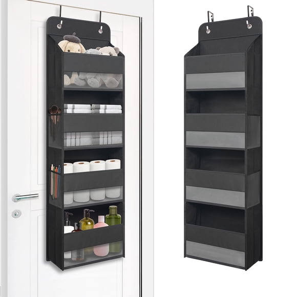 Organizador colgante sobre la puerta TYMENSH con 4 bolsillos, negro