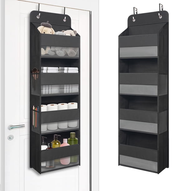 Organizador colgante sobre la puerta TYMENSH con 4 bolsillos, negro