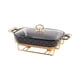 thumbnail image 1 of Bandeja para cazuela Gloria Con tapa transparente para buffet negro, 1 of 9