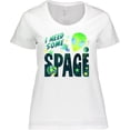 thumbnail image 3 of Inktastic I Need Some Space- Cute Alien Women's Plus Size T-Shirt, 3 of 5