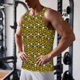 thumbnail image 5 of KLL Sunflowers 2 Print Men's Muscle Gym Workout Stringer Tank Tops Bodybuilding Fitness T-Shirts Tank Tops Men-3X-Large, 5 of 7