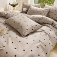 thumbnail image 5 of Nayoroom 2 Pieces Khaki Grid Comforter Set Love Heart Plaid Buffalo Check Gingham Pattern Microfiber Bedding Set Modern Cottage Preppy Decor, 5 of 6