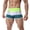 Green, variant on Men's Boxer Brief Stretch Breathable Mesh Color Block Swimming Underwear 5 Inch Quick Dry Compression Bathing Suits