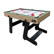 KICK Quatro 55 ″ 4-in-1 Multi Game Table (Brown) - Combo Game Table Set - Billiards، Push-Hockey، Ping pong، and Foosball for Home، Game Room، Friends and Family!