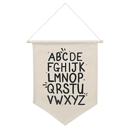 

RSKK Canvas Decorative Pendant Wall Decoration Hanging Wall Canvas Banner and Wall Decor Alphabet Hanging Wall Canvas Banner for Baby Nursery Teen and Kids Room Hangs