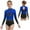 Navy Blue, variant on Leotards for Girls Gymnastics Ballet Dance One Piece Shiny Rhinestones Long Sleeve Bodysuit Activewear Navy Blue 10