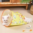 thumbnail image 7 of Interactive Cat Tunnel Bag with Crinkle Paper and Hanging Mouse Teaser Toy for Indoor Cats Large 14X18X12 Hideout Play Pouch with Reinforced Opening Structure Grey and White, 7 of 7