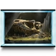 thumbnail image 3 of Aquarium Background Stickers  - Dinosaur, Skull, Teeth - Fish Tank Reptile Terrarium Decor Poster, 3 of 6