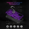 thumbnail image 7 of For Samsung Galaxy F52 5G 360° Rotating Metal Ring Holder Kickstand Magnetic Car Mount Protective Case Cover Purple, 7 of 7