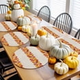 thumbnail image 3 of Fall Round Placemats Set of 4 Autumn Maple Leaves Place Mats Thanksgiving Woven Placemat Autumn Leaf Linen Circle Braided Table Mat for Kitchen Dining Table Autumn Party Home Decor 15 Inch, 3 of 9