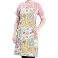 thumbnail image 5 of Pioneer Flower Floral Print Pattern Apron for Women and Men, Cotton Linen Waterproof with Pockets, Adjustable, 33x27 Inch for Kitchen, Gardening, BBQ, Salon, 5 of 6