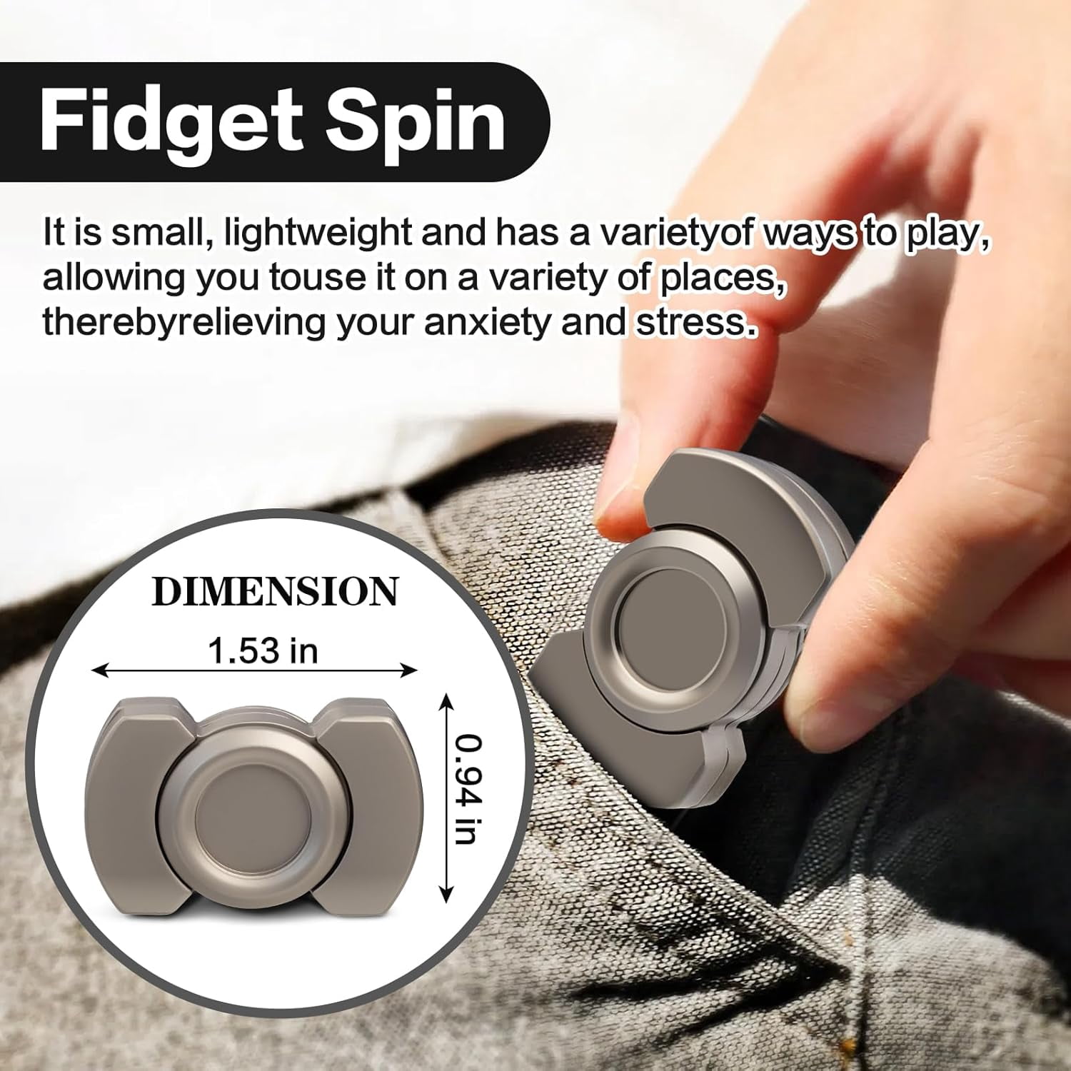 3-in-1 Fidget Toys Adults | EDC Fidget Spinner, Slider, Clicker | Stainless Steel Bearing Ultra-Stable Spin | Help Relieves Anxiety & Tension | Enhances Focus & Clarity | Compact & Portable, 2 PACK
