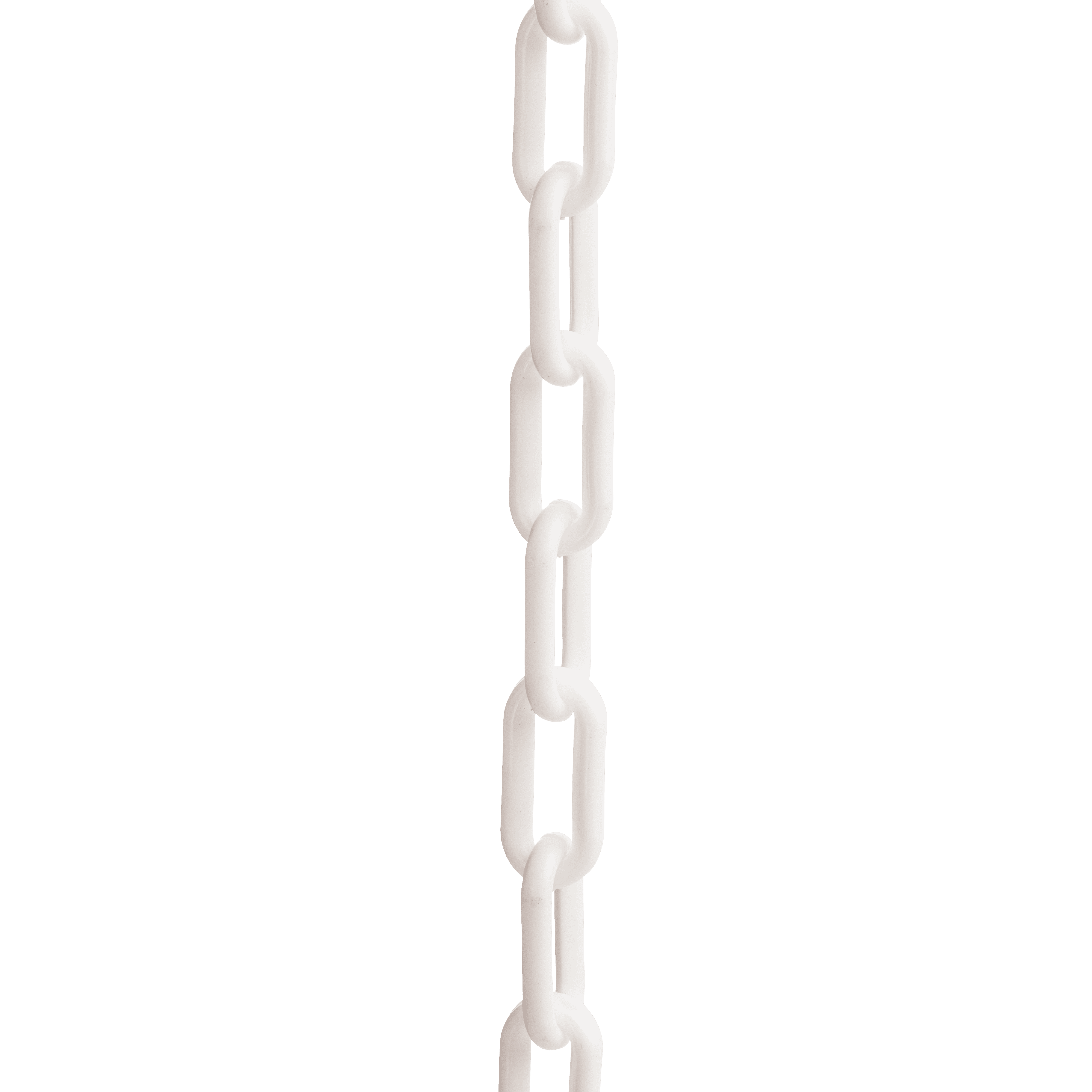 US Weight Chainboss 2" x 500' White Plastic Safety Chain with SunShield UV Resistant Technology