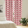 thumbnail image 2 of Ambesonne Fruits Curtains, Watermelon, Pair of 28"x63", Dark Coral Fern Green, 2 of 5