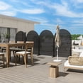 thumbnail image 3 of 72"x47"x16" Outdoor Privacy Screen with Stand Metal Balcony Decorative Screen,Black, 3 of 5