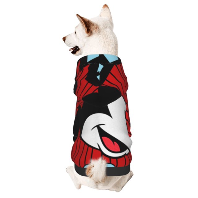 Costume de Chien Imprimé Mickey Mouse et Minnie Mouse Mignon pour Animaux de Compagnie Chandails en Molleton d'Hiver