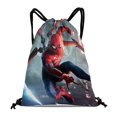 thumbnail image 1 of Spiderman Spider Man-theme Drawstring Backpack Sports Gym Bag Water Resistant String Bag Cinch Bag18"X16"（45X40cm）, 1 of 6