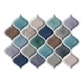 thumbnail image 4 of Walplus Peel and Stick Backsplash Arabesque Green and Blue 3D Tile Decals 24 Sheets 11" x 8", 4 of 10