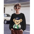 thumbnail image 6 of Arshiner Toddler Boy Crewneck Graphic Sweatshirt Long Sleeve Teddy Bear Sweat Shirt Cute Pullover Top for Kid, 6 of 8