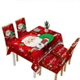 thumbnail image 1 of Thinsony Christmas Themed Table Cloth Dining Table Cover Holiday Home Party Printed Tablecloth, Red, Santa Claus, 1 of 6