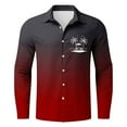 thumbnail image 4 of QATAINLAV Mens Hawaiian Shirts Long Sleeve Tops Palm Trees Graphic Print Shirt Lightweight Linen Button Up T Shirt Casual Beach Vacation Clothing Red XL Mother's Day Gifts, 4 of 6