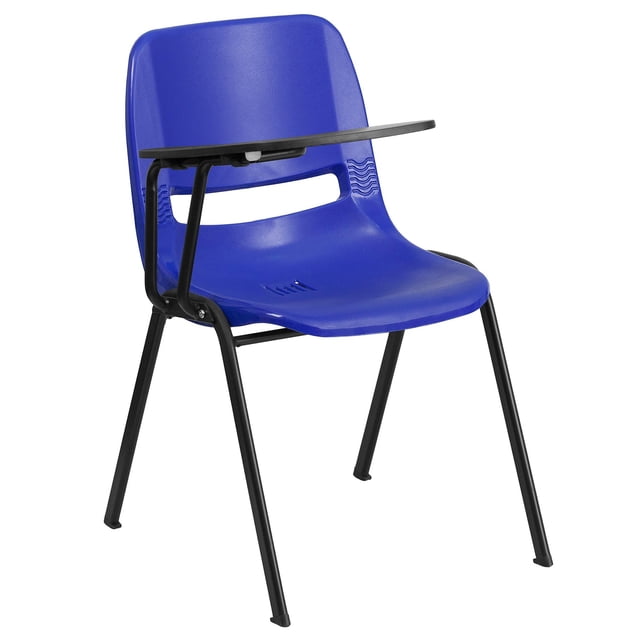 Bowery Hill Ergonomic Shell Chair in Blue