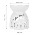 thumbnail image 6 of Ceramic Diffuser Candle Burner Ceramic Burning Oils Diffusers Aromatic Lamp -Love, 6 of 9