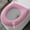 Pink #4, variant on Blue Polyester Toilet Seat Cushion | Warm Heated Toilet Seat Pad | Bathroom Toilet Lid Cover | 30X30Cm Washable Travel Mat | Easy Installation & Removal Handle