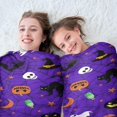 thumbnail image 5 of Halloween Purple Spider Web Pattern Round Blanket,Comfortable Soft Flannel Throw Blanket,All Season,Warm Lightweight Blankets for Sofa Bed Couch Living Room Chair 47"x47", 5 of 5