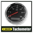 thumbnail image 2 of 3000 RPM Tachometer Gauge 85mm For Universal Car Boat Tachometer 12V/24V LCD Hour Meter With Red Backlight, 2 of 7
