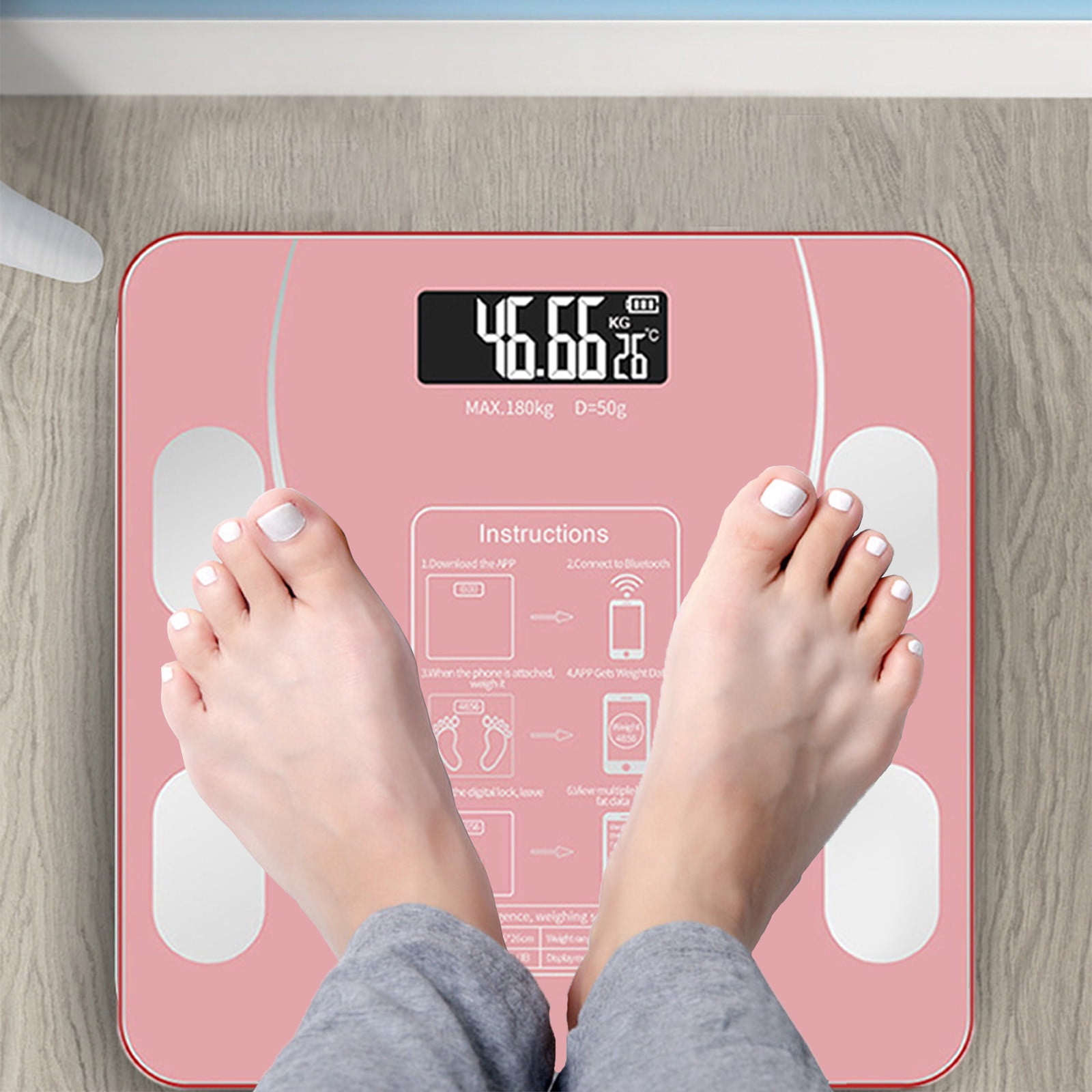 Qholemyo Digital Body Weight Scale Body Fat Scale Bathroom Scale Precise Weighing Scale For Daily Home Health Check