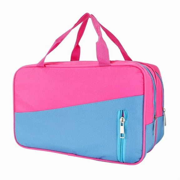 HYOOG Dry Wet Divisional Gym Bag, Waterproof Oxford Yoga Suitcase, Beach Swim Bag (Rose-Blue)
