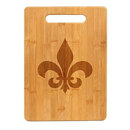 

Bamboo Wood Cutting Board Fleur-De-Lis